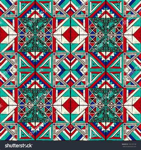 Seamless Geometric African Pattern Ethnic Ornament Stock Vector