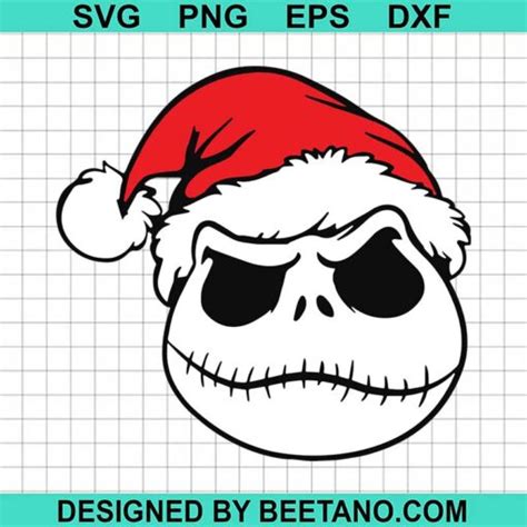 Santa Jack Skellington Svg Christmas Jack Skellington Svg Nighmare