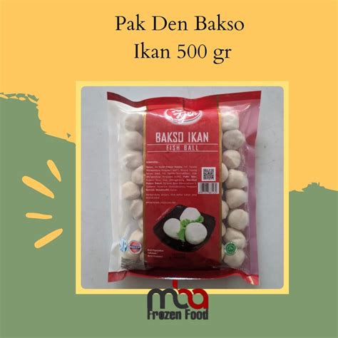 Jual Pak Den Bakso Ikan 500 Gr FROZEN FOOD Shopee Indonesia