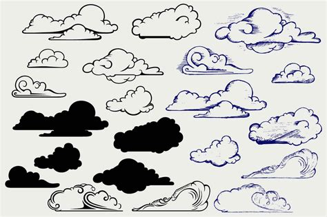 Clouds Collection Svg Custom Designed Icons Creative Market