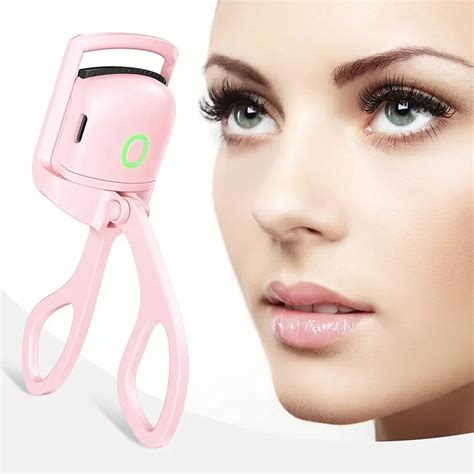 Pink Electric Eyelash Curler Charging Model Fast Heating Portable