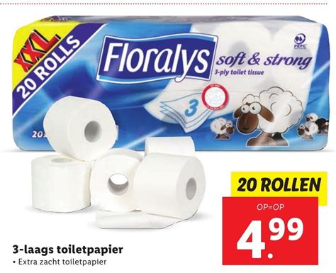 Floralys Toiletpapier Laags Rollen Aanbieding Bij Lidl