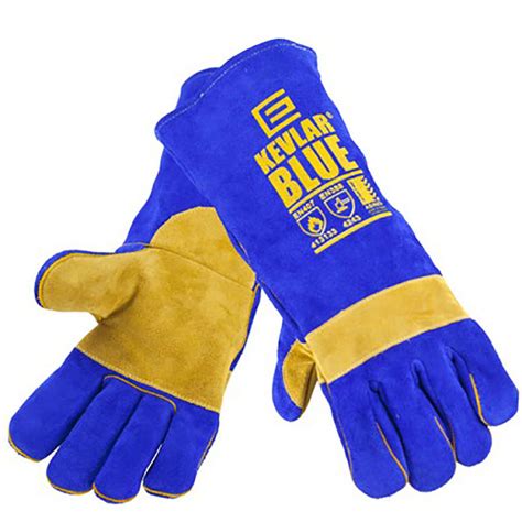 Elliotts Kevlar Blue Welding Gloves Ausworkwear Safety