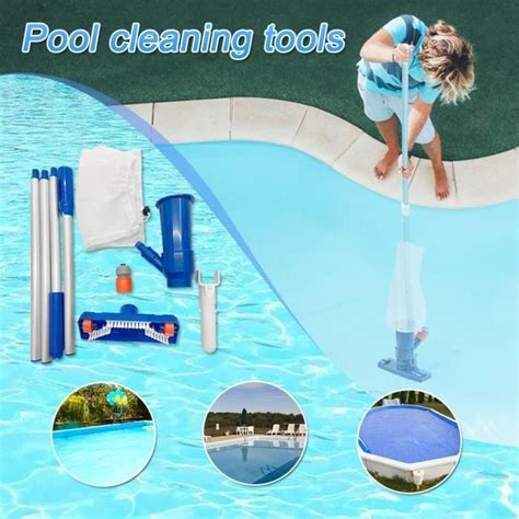 Nettoyeur De Piscine Portable Avec M Barre T Lescopique Kit D