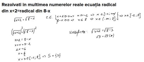 rezolvati in multimea numerelor reale ecuația radical din x 2 radical