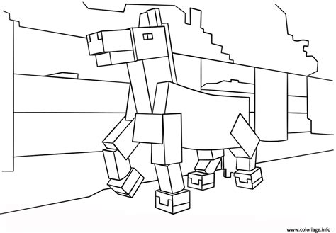 Coloriage Minecraft Cheval Jecolorie