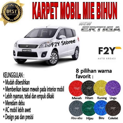 Jual KARPET MOBIL MIE BIHUN ERTIGA NEW OLD 3 BARIS Shopee Indonesia