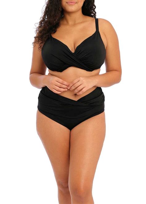 Maillots De Bain Elomi Slip De Bikini Torsade Noir Boldiswimsuit