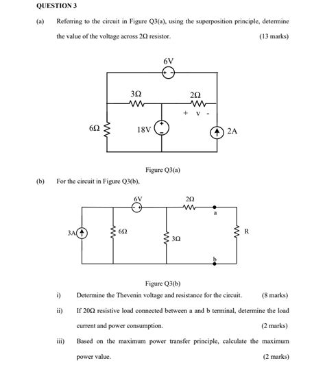 Solved Question 3 Referring To The Circuit In Figure Q3 A Using The Superposition Principle