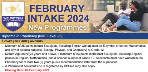 Welwitchia Health Training Centre February 2024 Intake 2025 Easy Guide