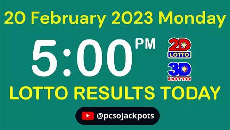 Pcso Lotto Results Today 5pm February 20 2023 Video Dailymotion