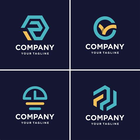 Cool Abstract Logo Collection Shape Company Business Accounting