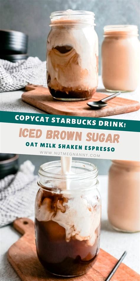 Homemade Iced Brown Sugar Oat Milk Shaken Espresso