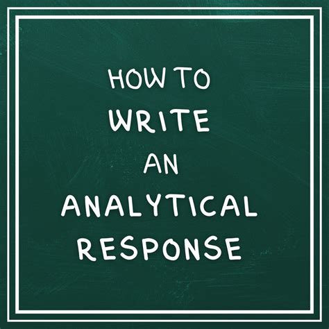 How To Write An Analysis Response Essay Owlcation