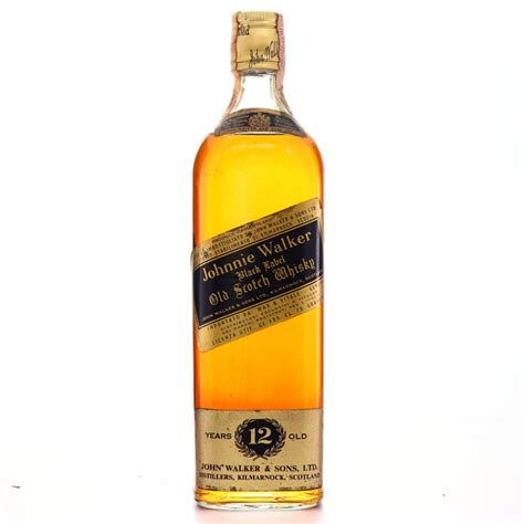 Johnnie Walker Black Label 12 Year Old 1960s Wax And Vitale Import