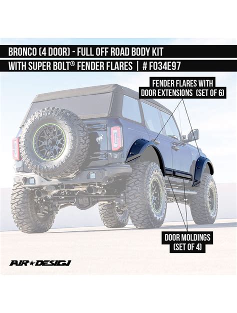 2021 2023 Ford Bronco Air Design Super Bolt Body Kit 4dr