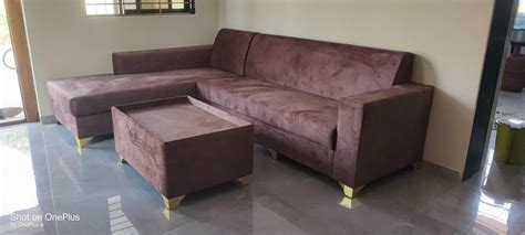 6 Seater Wooden Corner L Shape Sofa Set With Lounger At Rs 42500 Set