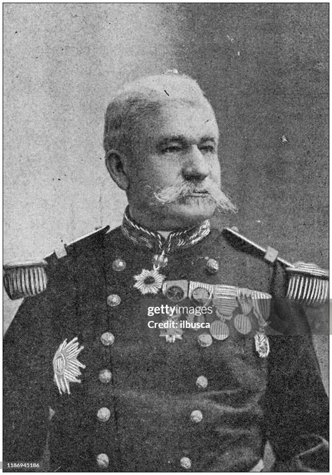 antique photo portrait  general brault high res vector graphic