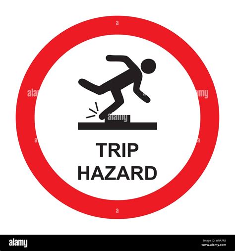 Trip Hazard Sign Vector Stock Vector Image And Art Alamy