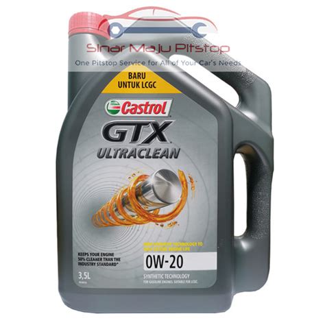 Jual Castrol GTX ULTRACLEAN 0W 20 API SN CF 3 5 Liter Oli Mobil LCGC