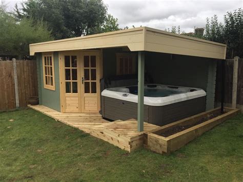 Summerhouse With Pergola Hot Tub Backyard Hot Tub Garden Hot Tub Gazebo