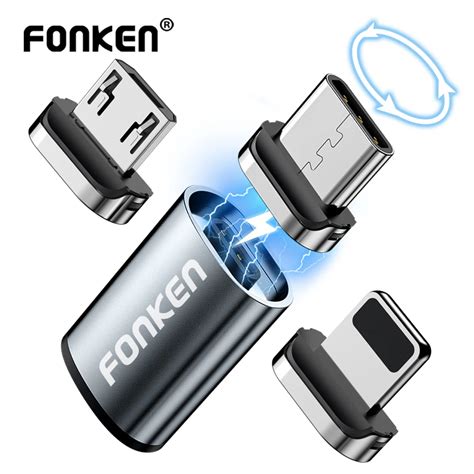 Fonken Conector De Cable Magn Tico Tipo C Adaptador De Carga Magn Tica