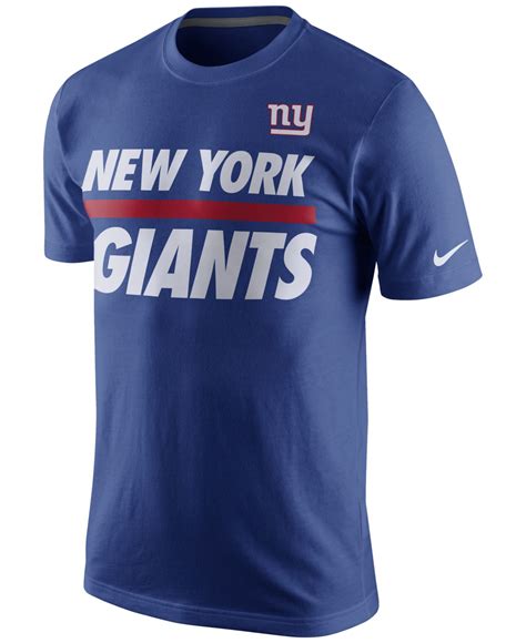 Lyst Nike Mens New York Giants Team Stripe T Shirt In Blue For Men