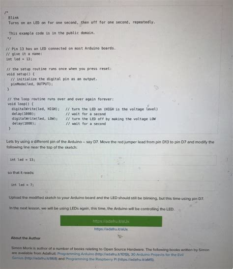 Solved Adafruit Learning System Arduino Lesson 2 Leds