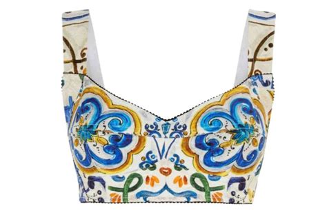 Dolce Gabbana Majolica Print Corset Top Hewi In 2024 Dolce And