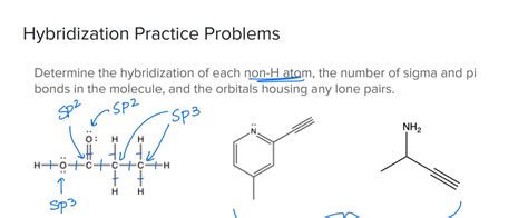 Solved Hybridization Practice ProblemsDetermine The Chegg