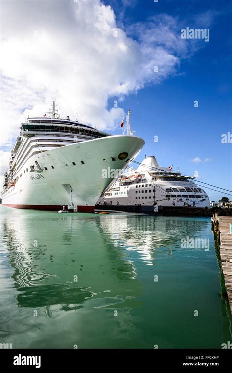 Cruise Ships, St. John's Harbour, Antigua Stock Photo - Alamy