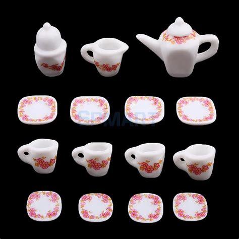 Magideal Pcs Scale Dollhouse Miniature Dining Ware Porcelain