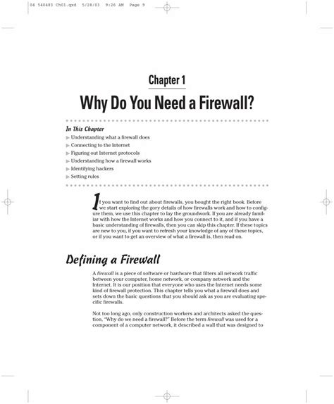 Pdf Chapter 1 Why Do You Need A Firewall Cdn