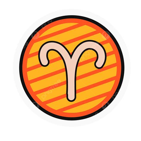 Etiqueta Engomada Del Logotipo Del Zodiaco Aries Vector Png Dibujos