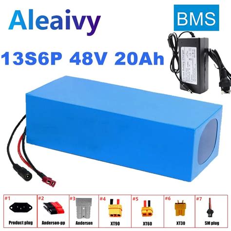 New 48v Battery Pack 20ah 13s6p 18650 Lithium Battery 1200w High Power 546v Electric Scooter