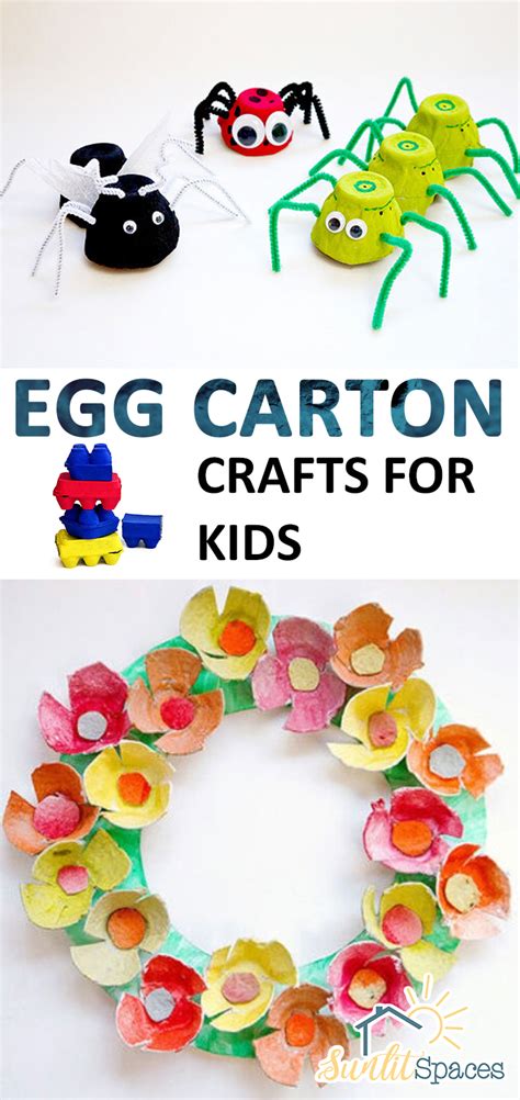 Egg Carton Crafts For Kids Sunlit Spaces Diy Home Decor Holiday