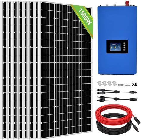 Eco Worthy 1500 Watt 48 Volt Solar Grid Tie Home Complete System With 8 X180w Solar