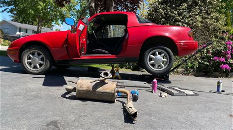 Plugged Exhaust And Catalytic Converter On Mazda Miata Youtube