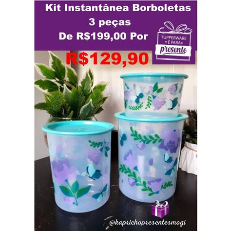 Kit Instantanea Borboletas Pe As Tupperware Shopee Brasil