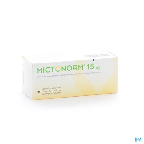 MICTONORM 15MG OMHULDE TABL 56 Apotheek Thiels