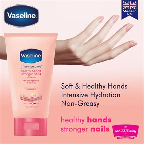 Vaseline Healthy Hands Stronger Nails Cream Wonderfulmomlk