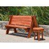 Rustic Redwood Bench Custom Garden Seating