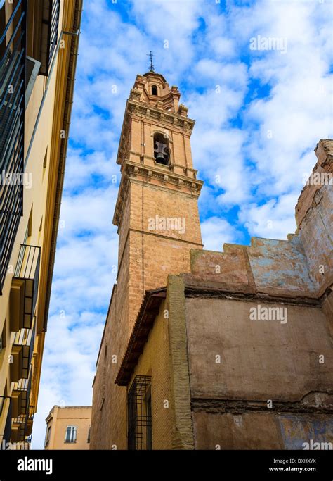 Valencia San Esteban Protomartir Torre Campanario De La Iglesia En