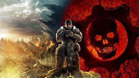 Hd Wallpaper Cog Dom Gears Of War 3 Video Games Gears Of War Hd Art Marcus Wallpaper Flare