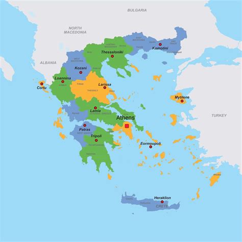 mapa da grecia  imprimir  gratis