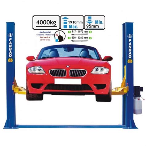 Electro Hydraulic Two Post Lift With Mechanical Lock Release V Fix