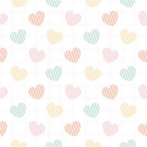 Premium Vector Pastel Heart Seamless Pattern Background