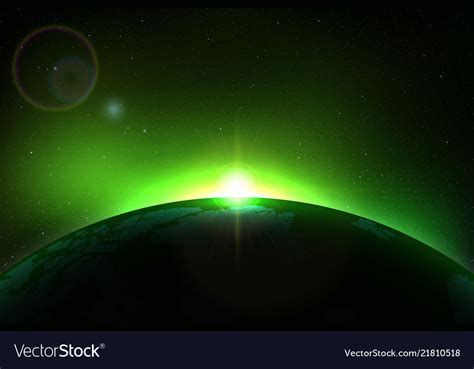 Planet earth sunrise Royalty Free Vector Image