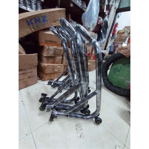 Jual Standart Paddock Pedok Motor Universal Besi Bulat Type L Dan V