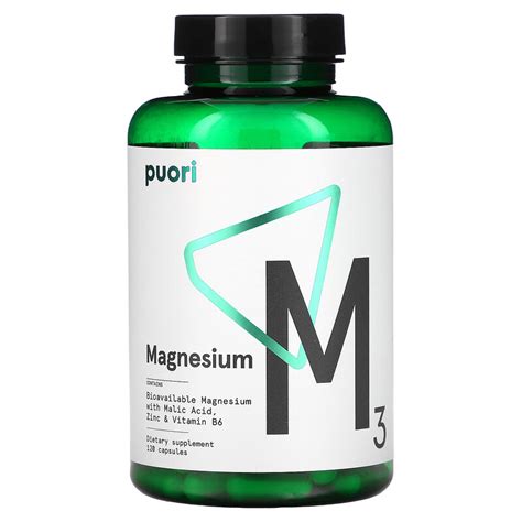 Puori M3 Magnesium 120 Capsules IHerb